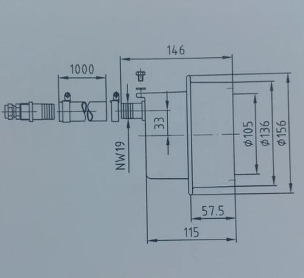 Монтажна ніша для прожектора &Oslash;-146мм, з бронзи