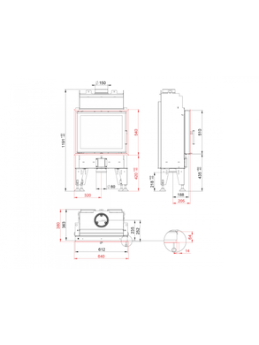 Каминная топка BeF KOMPAKT F. 6 PASSIVE