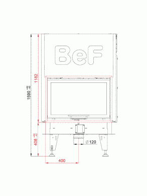 Каминная топка BeF TWIN V 8 II