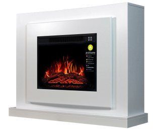 Каминокомплект со светодиодной подсветкой ArtiFlame LUCCA AF23S БЕЛЫЙ БЬЯНКО (СО ЗВУКОМ)