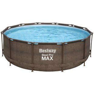 Каркасний басейн Steel Pro Max 366x100 см під ротанг