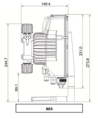 Насос дозуючий мембранного типу AKL803 Tekna EVO 62 л/год - 2 BAR