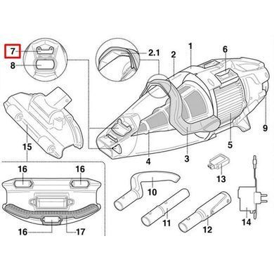 Заслінка клапана зливу води Kokido для пилососа Voltera 75 EV75CBX/EU із сіткою фільтра