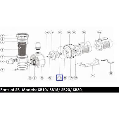 Крильчатка для насоса Emaux SB20/SR20 01311003