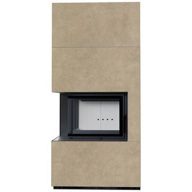 Камін Kratki FLOKI BOX лівий 8 kW &Oslash; 160 в обудові з керамограніту FOKOS RENA