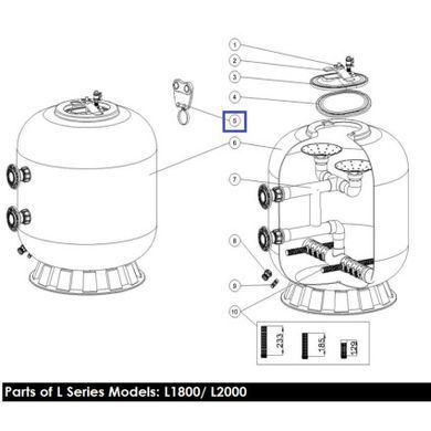 Манометр сдвоенный для фильтров Emaux L&nbsp;1800-2000 (8010070)