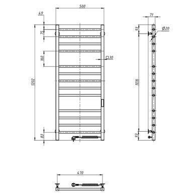 Полотенцесушитель нержавеющий ERAFLYME Quadro R