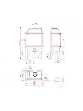 Каминная топка BeF KOMPAKT F. 7 CL PASSIVE