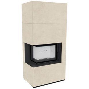 Камин Kratki FLOKI BOX левый 8 kW &Oslash; 160 в корпусе с керамогранита FOKOS SALE
