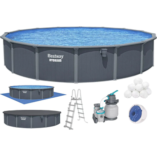 Сборный бассейн Bestway Hydrium 561RP (732х132 см) с песочным фильтром, лестницей и тентом