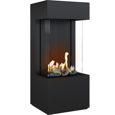 Камин Kratki LEO 45/68 левая / правая в корпусе HOME EASY BOX стальной - черный LPG