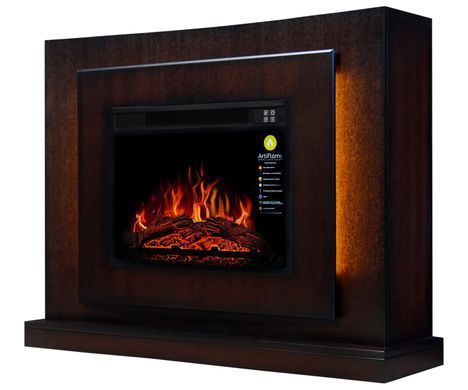 Каминокомплект со светодиодной подсветкой ArtiFlame LUCCA AF23S МАХАГОН КОРИЧНЕВЫЙ АНТИК (СО ЗВУКОМ)