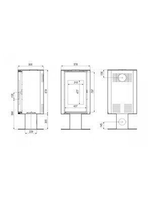 Стальная печь Defro Home ORBIS TOP Красный