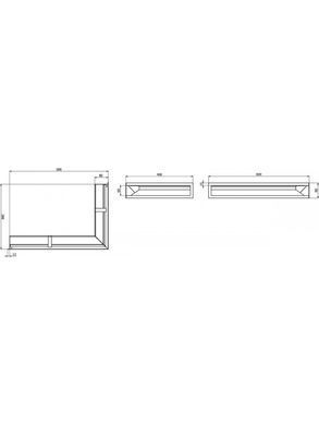 Вентиляційна решітка Defro Home DH LUFT кутова ліва 600x400x90 (80)