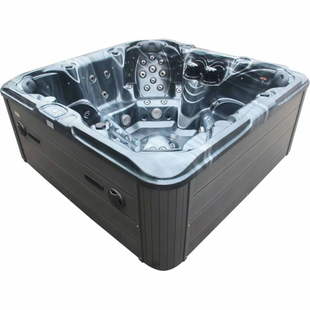 СПА-бассейн Aquajoy Maldives (230х230х95 см), темный опал, с динамиками и LED-подсветкой.