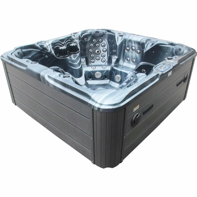 СПА-бассейн Aquajoy Maldives (230х230х95 см), темный опал, с динамиками и LED-подсветкой.