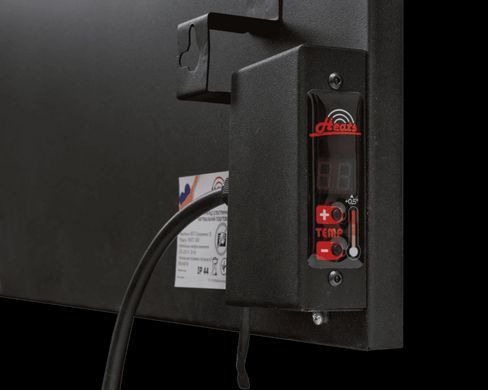 Керамический электрический панельный обогреватель HEATS 1000Вт до 20кв.м Anthracite/Антрацит с терморегулятором