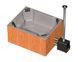 Spa купель на дровах Finspa "Этна", термовагонка, купель серая, 15 кВт