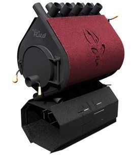 Печь Rud Pyrotron Кантри 03 (отапливаемая площадь 240 кв.м. х 2,5 м) без стекла, обшивка декоративная (бордовая)