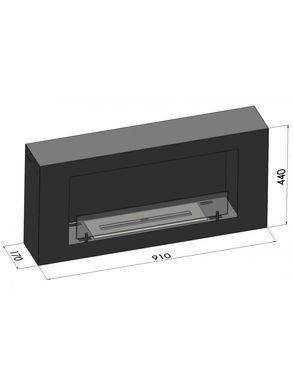 Біокамін Simple Fire BLACKBOX 910 Чорний