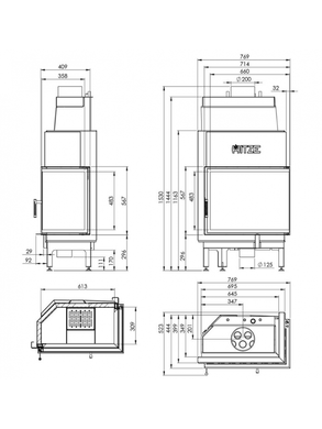 Камінна топка з водяним контуром Hitze ALBERO AQUASYSTEM ALAQS68X53.R