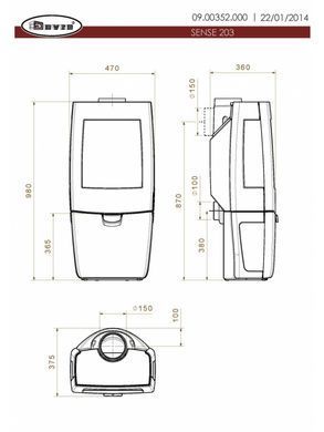 Чавунна піч Dovre SENSE 203