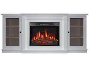 Каминокомплект ArtiFlame Diamond AF23S белый с обогревом и звуком горения огня