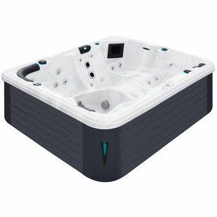 Гидромассажный бассейн Passion Spas Repose (254х204х85 см), Серебристо-белый