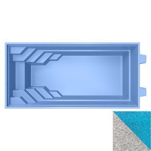 Композитный бассейн Rhino Pools Monaco Quartz pearl 7.5х3.7х1.5 м (Monaco 750 QP + PUHC)