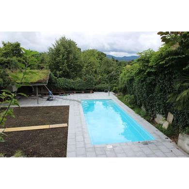 Композитний басейн Rhino Pools Monaco Quartz pearl 7.5 х3.7х1.5 м (Monako 750 QP + PUHC)