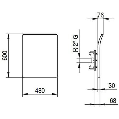 Водопад стеновой Flexinox Frame