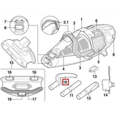 Ручка Kokido для пилососа Voltera EV75CBX
