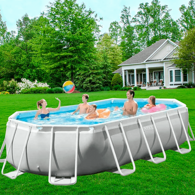 БАСЕЙН КАРКАСНИЙ INTEX, 503Х274Х122 СМ (ФІЛЬТР-НАСОС, СХОДИ, ТЕНТ)