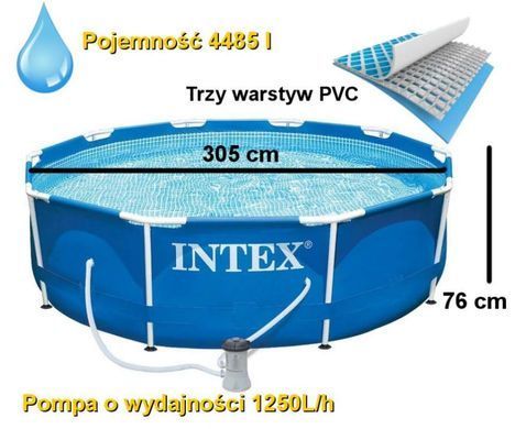 Каркасний басейн Metal Frame Pool 305x76 см