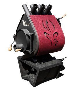 Печь Rud Pyrotron Кантри 00 (отапливаемая площадь 40 кв.м. х 2,5 м) без стекла, с обшивкой декоративной (бордовая)