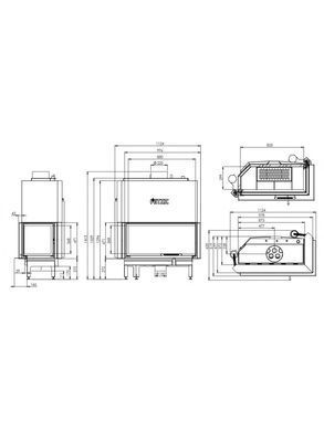 Камінна топка з водяним контуром Hitze ALBERO AQUASYSTEM ALAQS90X41.RG-D