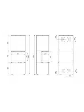 Камінна топка Defra Home INTRA XSM C ver. COMPACT 1 Червона