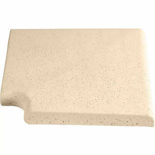 Угловой копинговый камень Aquazone Tuff 250x300x50-25 мм, бежевый (пористый)