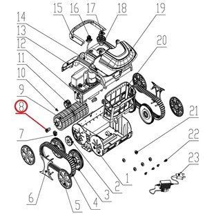 Шестерня роликовая к пылесосу Wybotics WY200, (roller gear №8/WY200)