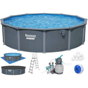 Сборный бассейн Bestway Hydrium 561CS (549х130 см) с песочным фильтром, лестницей и тентом