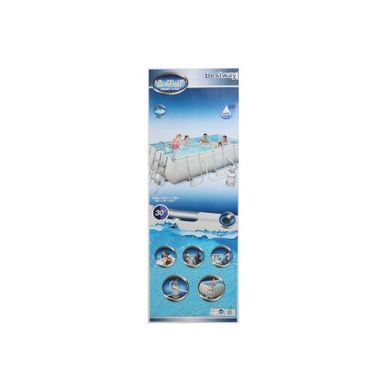 Каркасний прямокутний басейн Bestway 56441 (404х201х100 см) з картриджним фільтром та сходами.