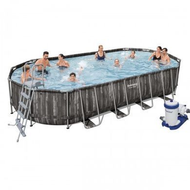 Бассейн Bestway 5611T овальный, 732-366-122см, фильтр-насос, лестница, тент