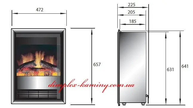 Встроенная каминная топка Dimplex Viotta de luxe