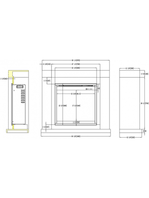 Каминокомплект AFLAMO JOLO Черный + 3D 60x60