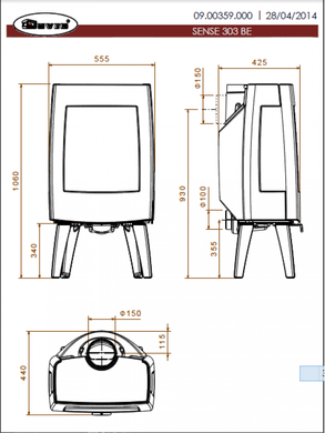 Чугунная печь Dovre SENSE 303