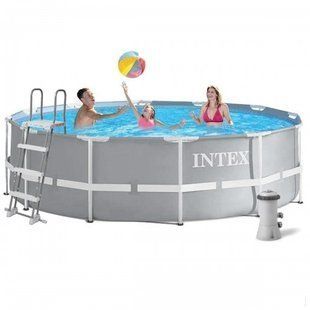 Каркасний басейн Metal Frame Pool 366x122 см, світло-сірий