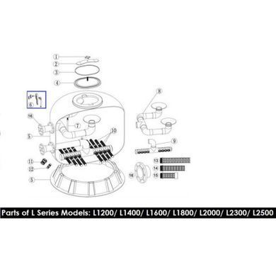 Манометр здвоєний для фільтрів L 1800-2500 Emaux 89012802