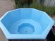 Чан на дровах Finspa "Ельбрус" вагонка звичайна, купіль блакитна, 15 кВт