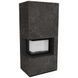 Камин Kratki FLOKI BOX левый 8 kW &Oslash; 160 в корпусе с керамогранита NATURALI NERO GRECO