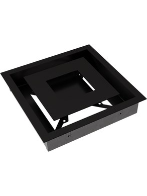 Вентиляційна решітка Kratki 22x22 см WIND чорна